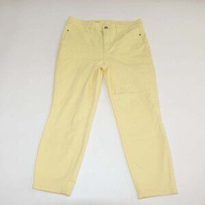 Talbots Women's Flawless High Waist Jegging Crop Jeans Size 10 Yellow High Rise